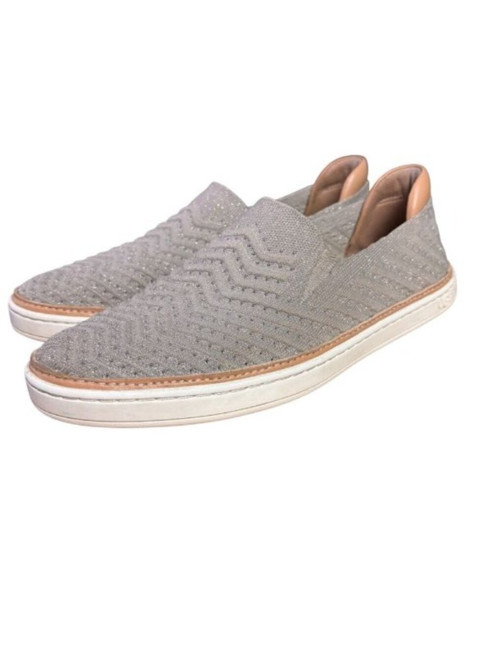 UGG Sammy Chevron Metallic Stretch Breathable Slip-On Sneakers – Women’s Sz 8.5